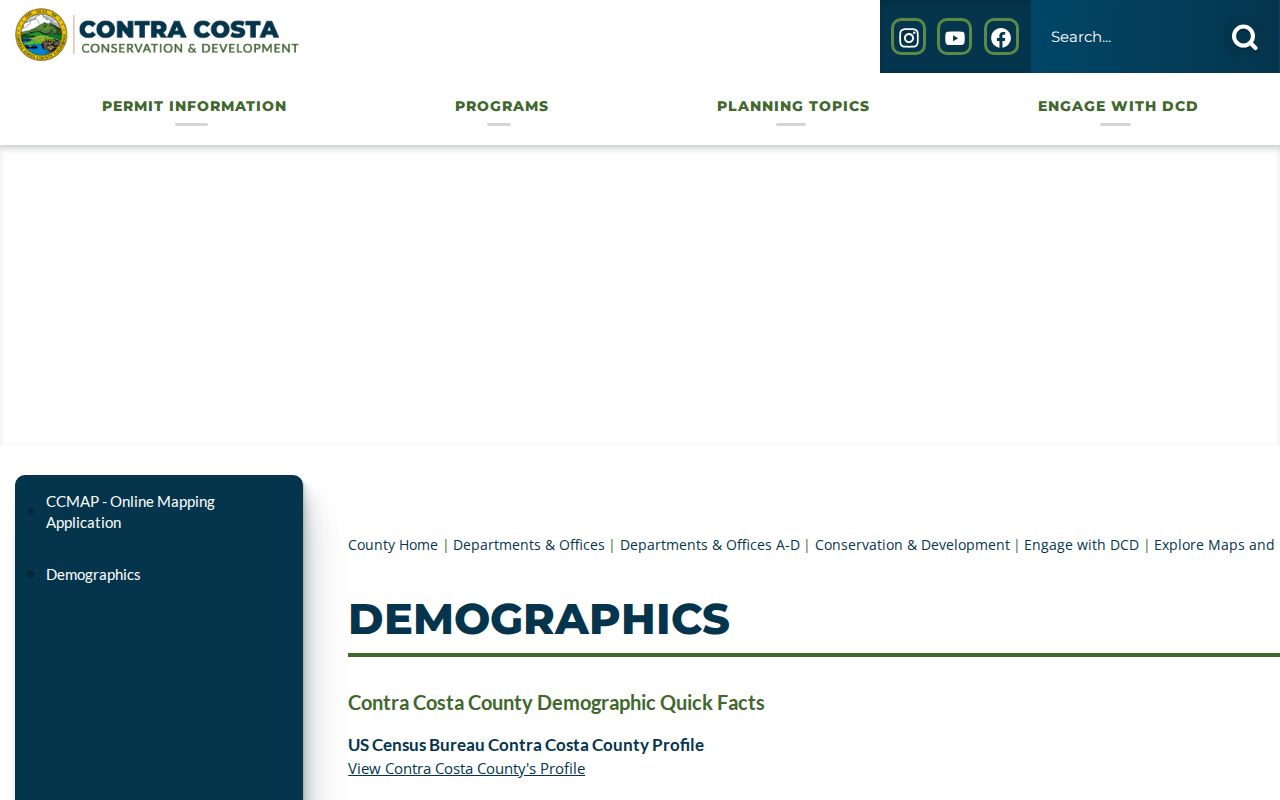 Contra Costa County city population table