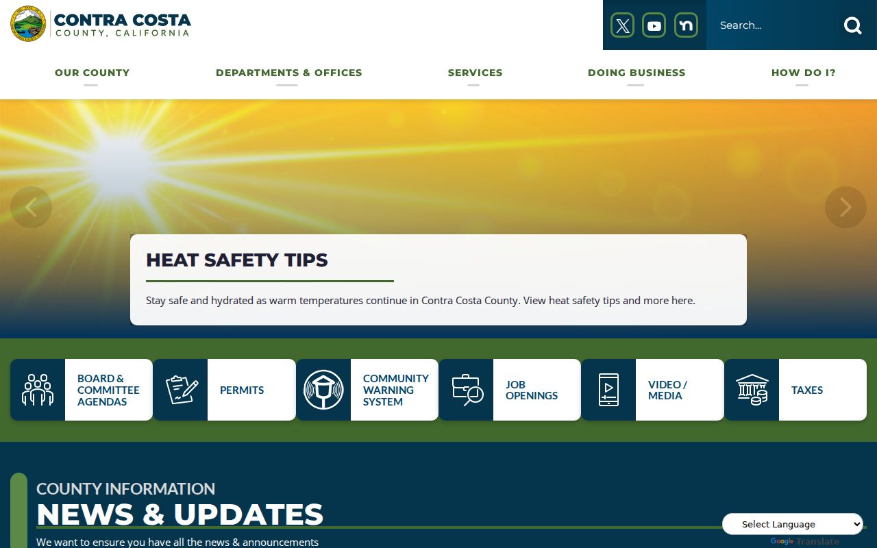 Official Contra Costa County homepage