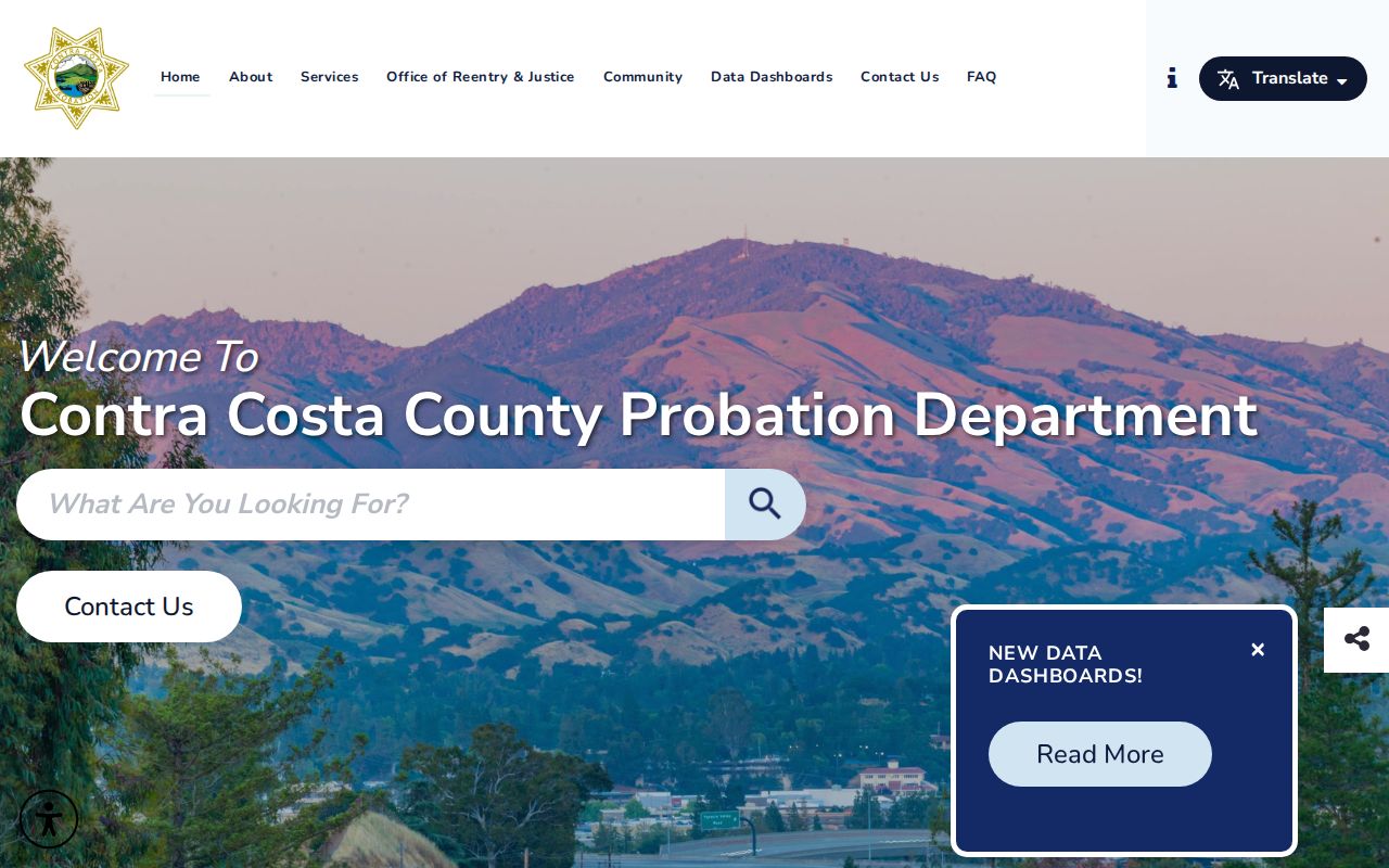 Contra Costa County Probation Department page
